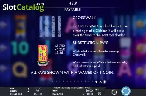 Скрин7. Crosstown Chicken слот