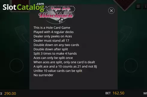 Скрин7. Vegas Strip Blackjack (Genii) слот