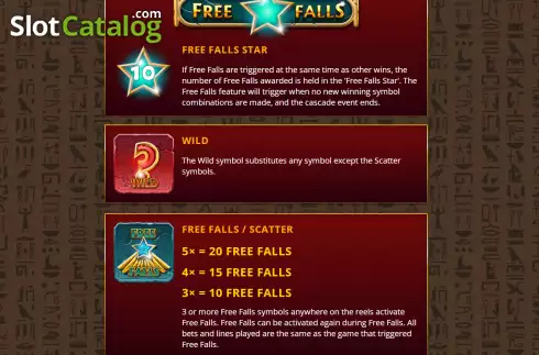 Скрин6. Pharaohs Falls слот