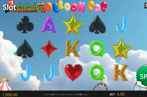 Скрин2. Balloon Pop слот