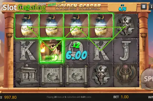 Скрин3. Cash Heist Golden Scarab слот