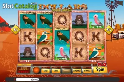 Скрин5. Dollars Down Under слот