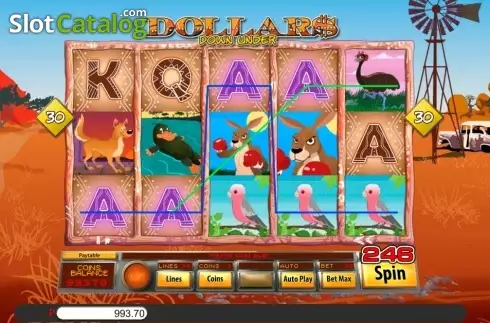 Скрин8. Dollars Down Under слот