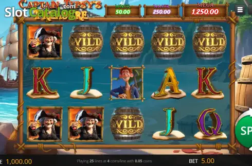 Скрин2. Captain Tipsy's Treasure слот