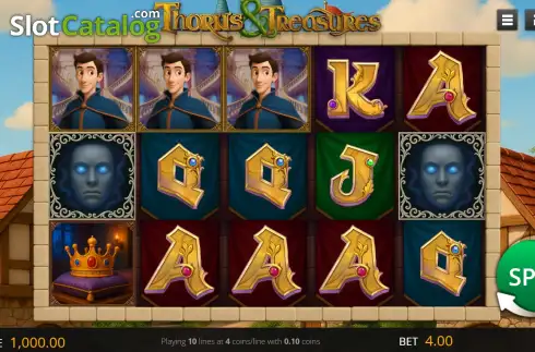 Скрин2. Thorns & Treasures слот