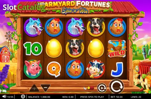 Скрин2. Farmyard Fortunes Spin 'n' Win слот