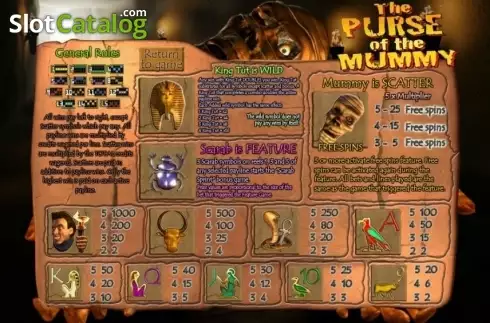 Скрин2. Purse of the Mummy слот