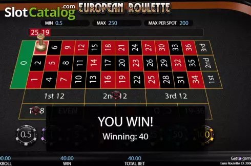 Скрин4. European Roulette (Getta Gaming) слот