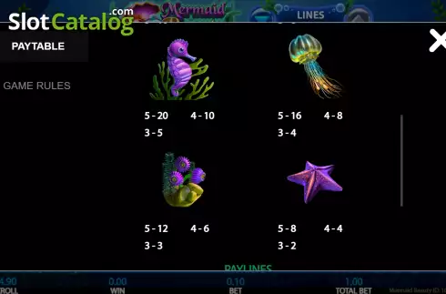 Скрин8. Mermaid Beauty (Getta Gaming) слот