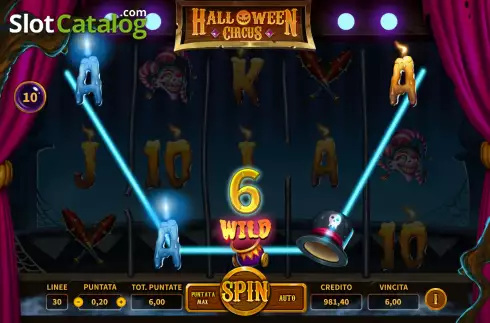 Скрин5. Halloween Circus слот