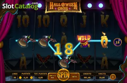 Скрин6. Halloween Circus слот