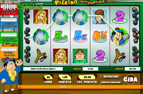Скрин3. Pierino tenta la Fortuna слот
