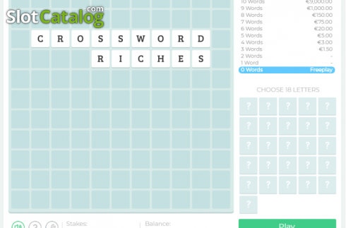 Скрин2. Crossword Riches слот