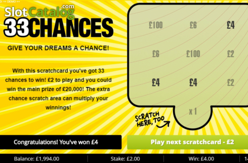 Скрин3. 33 Chances слот