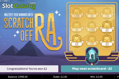 Скрин3. Scratch off Ra слот