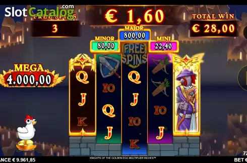 Скрин3. Knights of the Golden Egg Multiplier Riches слот