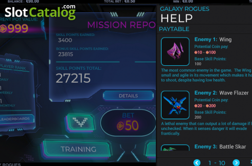 Скрин4. Galaxy Rogues слот