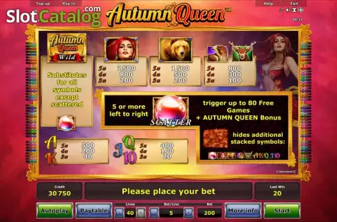 Скрин5. Autumn Queen™ слот