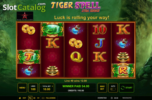 Скрин7. Tiger Spell Xtra Choice слот