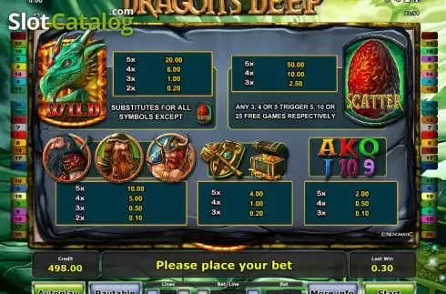Скрин6. Dragon's Deep слот
