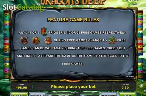 Скрин7. Dragon's Deep слот