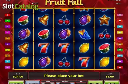 Скрин2. Fruit Fall слот