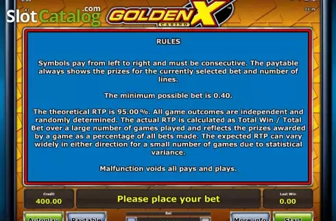 Скрин6. GOLDEN X casino слот