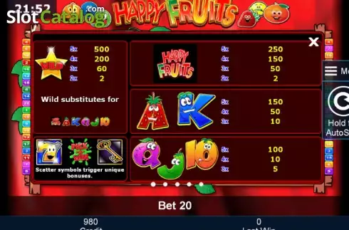 Скрин6. Happy Fruits (Novomatic) слот