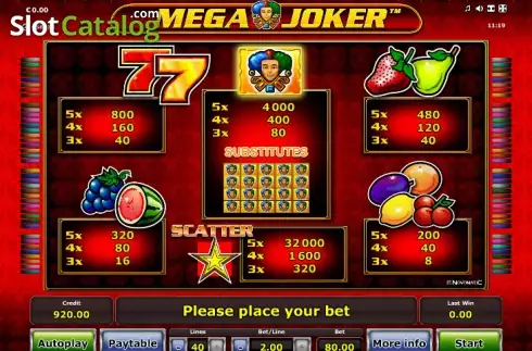 Скрин7. Mega Joker (Novomatic) слот