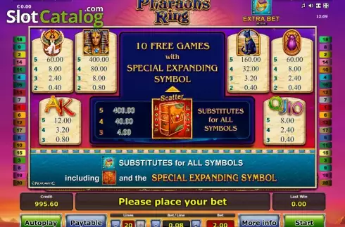Скрин6. Pharaoh's Ring слот