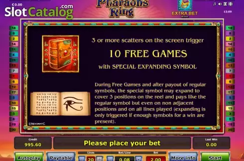 Скрин7. Pharaoh's Ring слот
