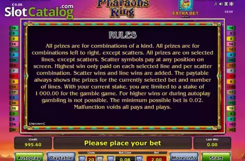 Скрин9. Pharaoh's Ring слот