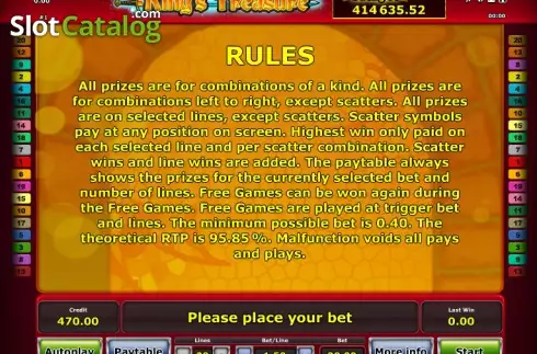 Скрин7. King´s Treasure слот