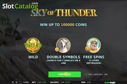 Скрин2. Sky of Thunder слот