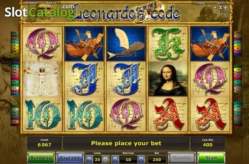 Скрин4. Leonardo's Code слот