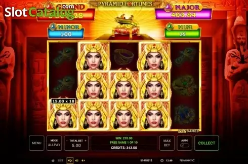 Скрин8. Pyramid Fortunes слот