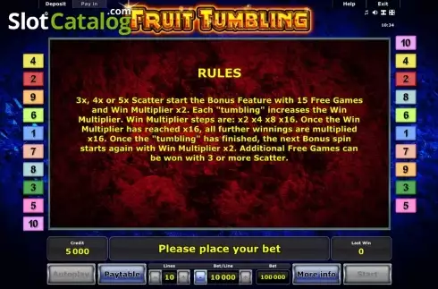 Скрин8. Fruit Tumbling слот