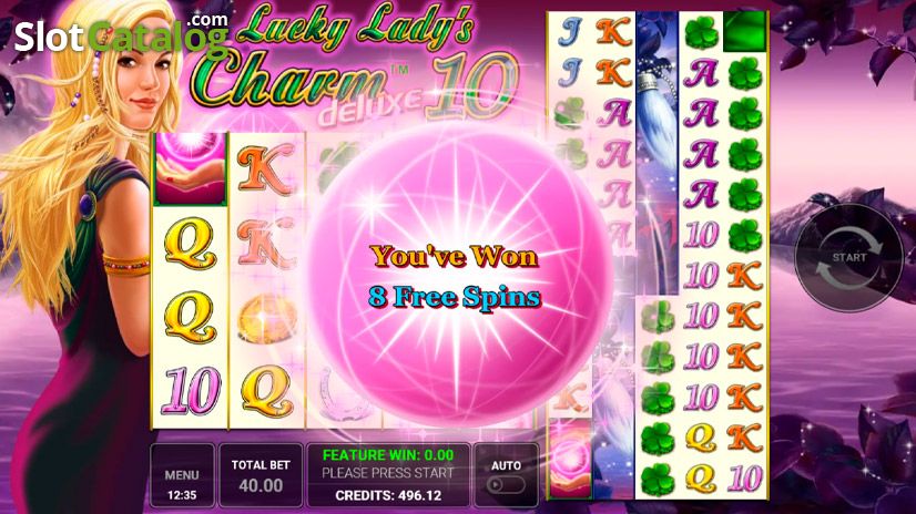 Video Lucky Ladys Charm Deluxe spins Lucky Ladys Charm Deluxe