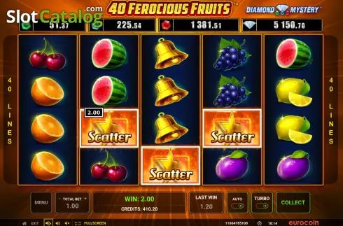 Скрин4. 40 Ferocious Fruits слот