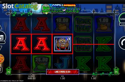Скрин4. Cops 'n' Robbers Big Money Trick or Treat слот