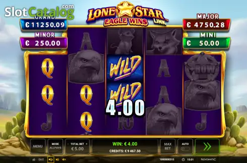 Скрин3. Lone Star Link - Eagle Wins слот