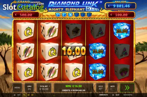 Скрин3. Diamond Link: Mighty Elephant Dice слот