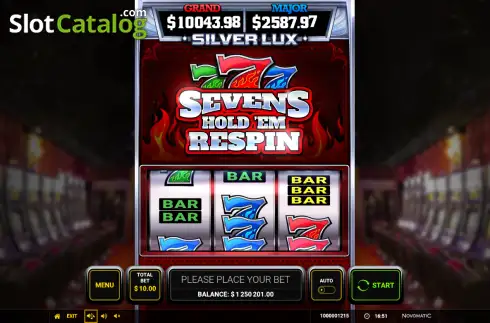 Скрин2. Silver Lux – Sevens Hold’em Respin слот