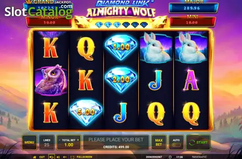 Скрин2. Diamond Cash: Almighty Wolf слот