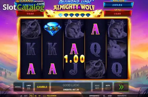 Скрин3. Diamond Cash: Almighty Wolf слот