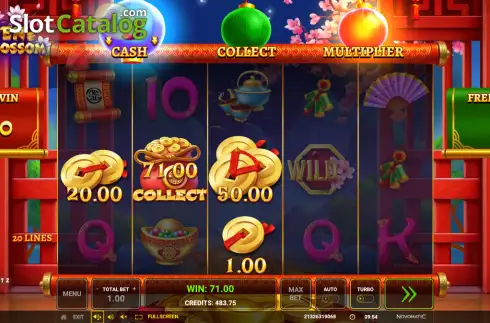 Скрин3. Caichen Triple Blossom слот