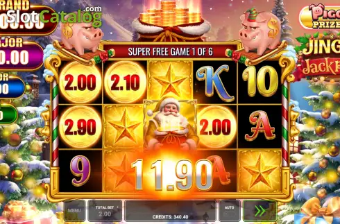 Скрин3. Piggy Prizes Jingle Jackpots слот