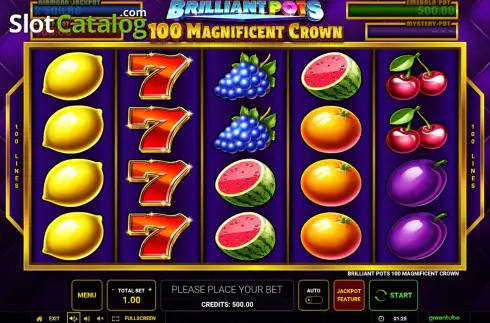 Скрин2. Brilliant Pots - 100 Magnificent Crown слот