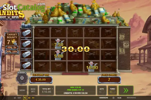 Скрин3. 3 Bandits: Shoot 'n' Spin слот