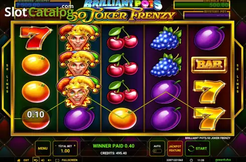 Скрин3. Brilliant Pots - 50 Joker Frenzy слот